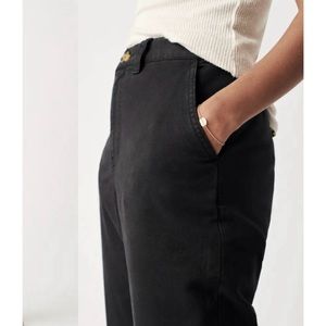 FAHERTY Endless Solid Raven Black Zip Fly Straight Leg Pants Size 27